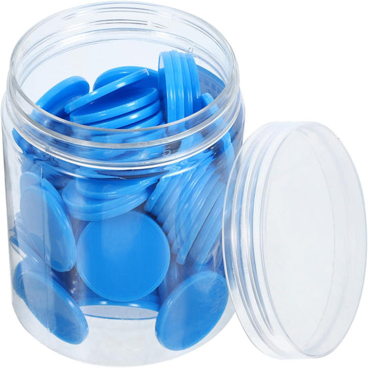 100Pcs Plastic Learning Counters Small Round Counting Chips for Math Games Educational Sorting Grouping Disks for Home School Parties