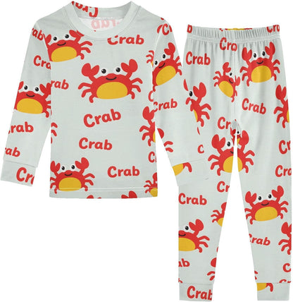 ALAZA Shark Starfish Palm Tree 2 Piece Pajama Set Long Sleeve Top and Pants Sleepwear Unisex - Colors A