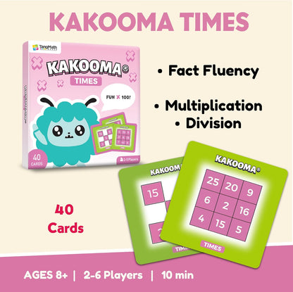 Kakooma Times – Multiplication & Division Puzzle Game – Boost Fact Fluency & Accuracy – Grades 3-6 Math Fun