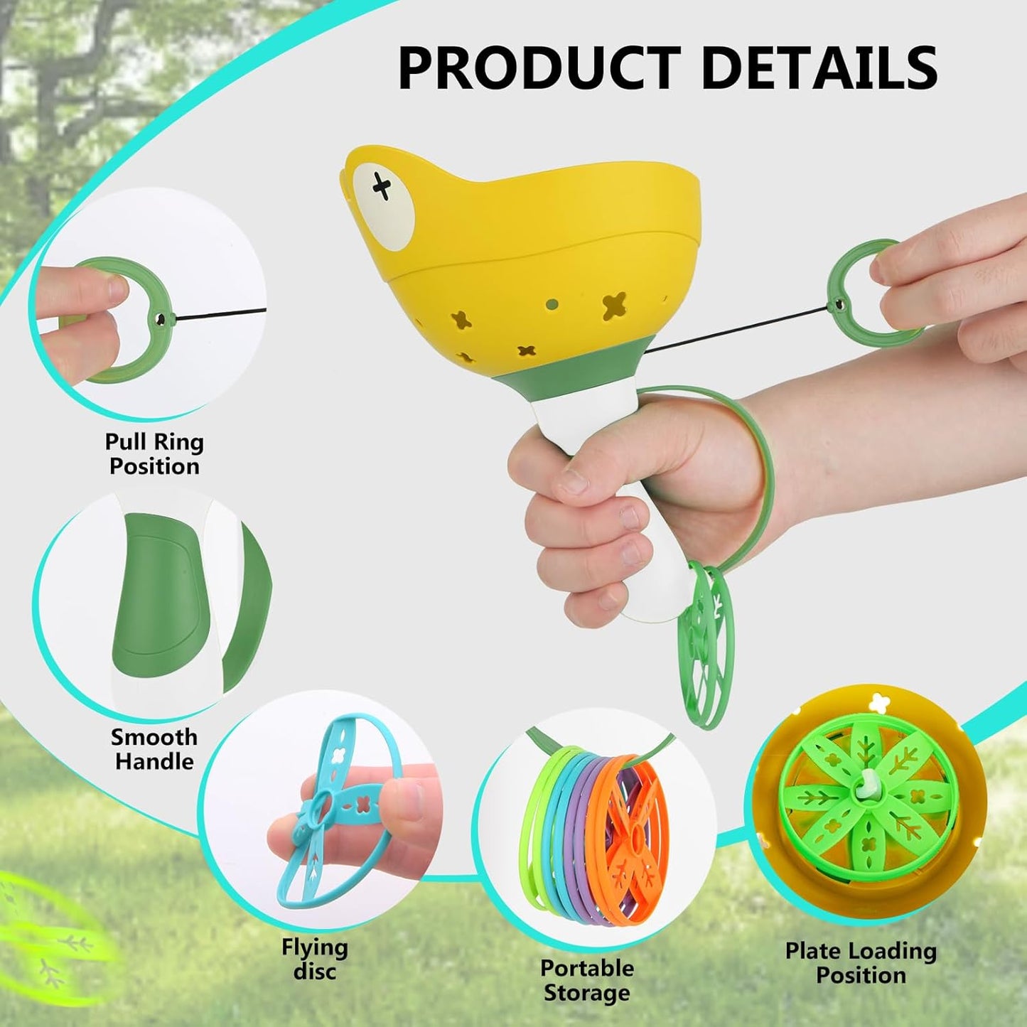 Outdoor Toys for Kids Ages 4-8 Kids Outdoor Flying Toys Manual Capture Catching for Toddlers 3 4 5 6 7 8 Years Old Christmas Easter Birthday Gifts Boys Girls