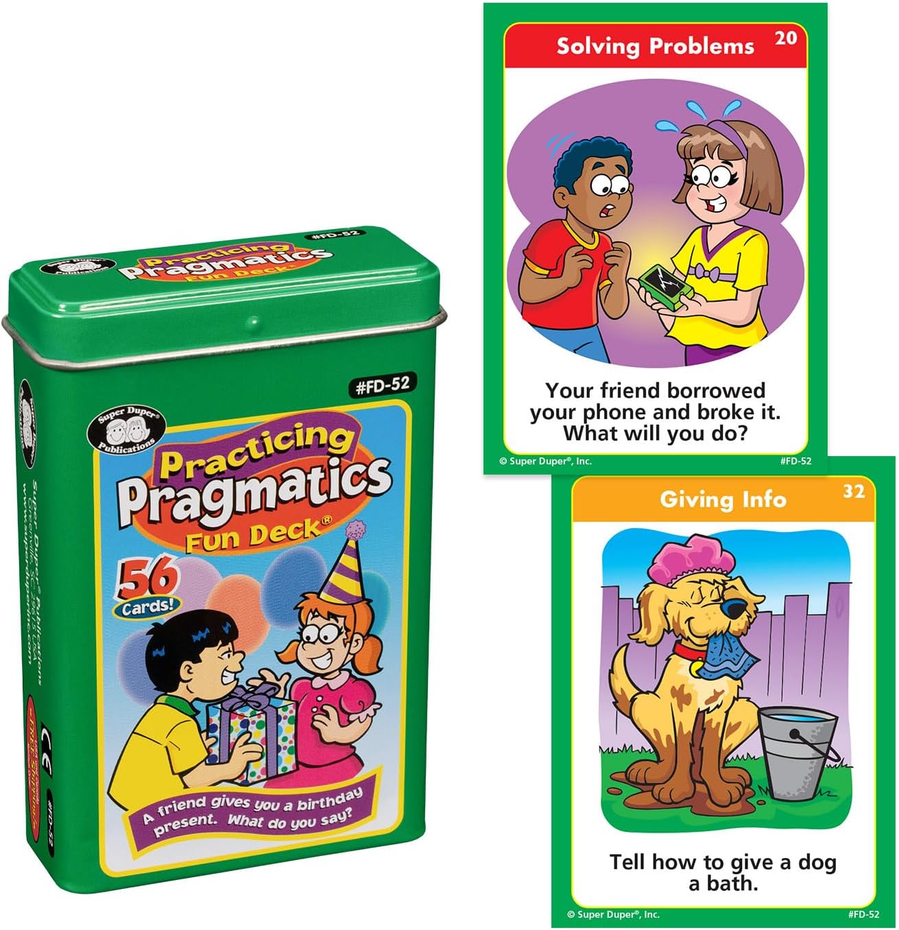 Super Duper Publications | Practicing Pragmatics Fun Deck | Conversation and Social Skills Flash Cards | Educational Learning Materials for Children