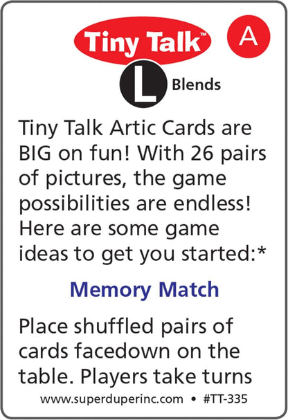 Super Duper Publications | Tiny Talk Articulation and Language L Blends Sound Photo Flash Cards | Educational Resource for Children