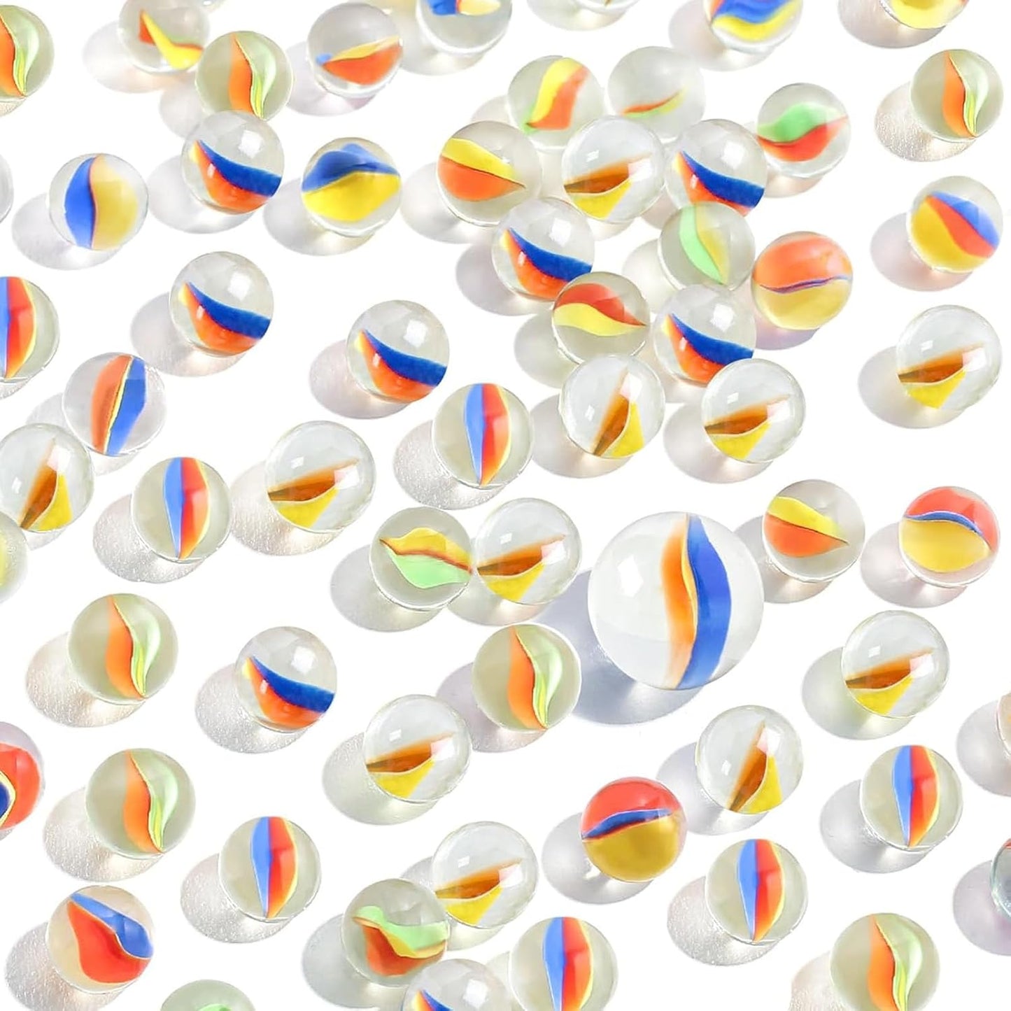 POPLAY 61PCS Marbles Games for Kids, with Gift Box for Marbles Run Games, Classroom Crafts Supplies Kit