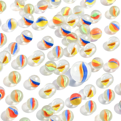 POPLAY 61PCS Marbles Games for Kids, with Gift Box for Marbles Run Games, Classroom Crafts Supplies Kit