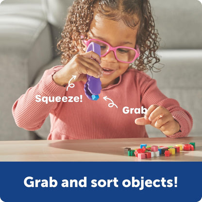 Learning Resources Flex-Grip Tongs - Kids Tweezers, Montessori Grabber Tool, Fine Motor Skills, Sensory Bin Tools, Preschool Classroom Must Haves, Teacher Supplies, Gifts for Boys and Girls