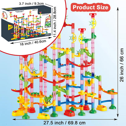 232 PCS Marble Toy Premium Set,STEM Educational Building Block Toy,Marble Track Race Set with 45 Marbles for Boys & Girls,Construction Building Blocks Toys for Kids
