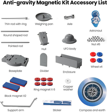 12-in-1 Anti Gravity Magnetic Levitation Science Kit Toy for Adolescent,Educational Physics Magnet Toys Gift for Kids Boys Girls Ages 8+