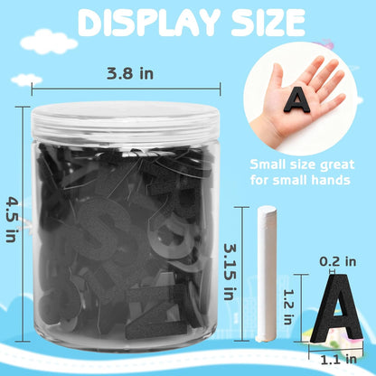 Decorative Magnetic EVA Alphabet Letters for Refrigerator/White Board (117pcs Letters Black)