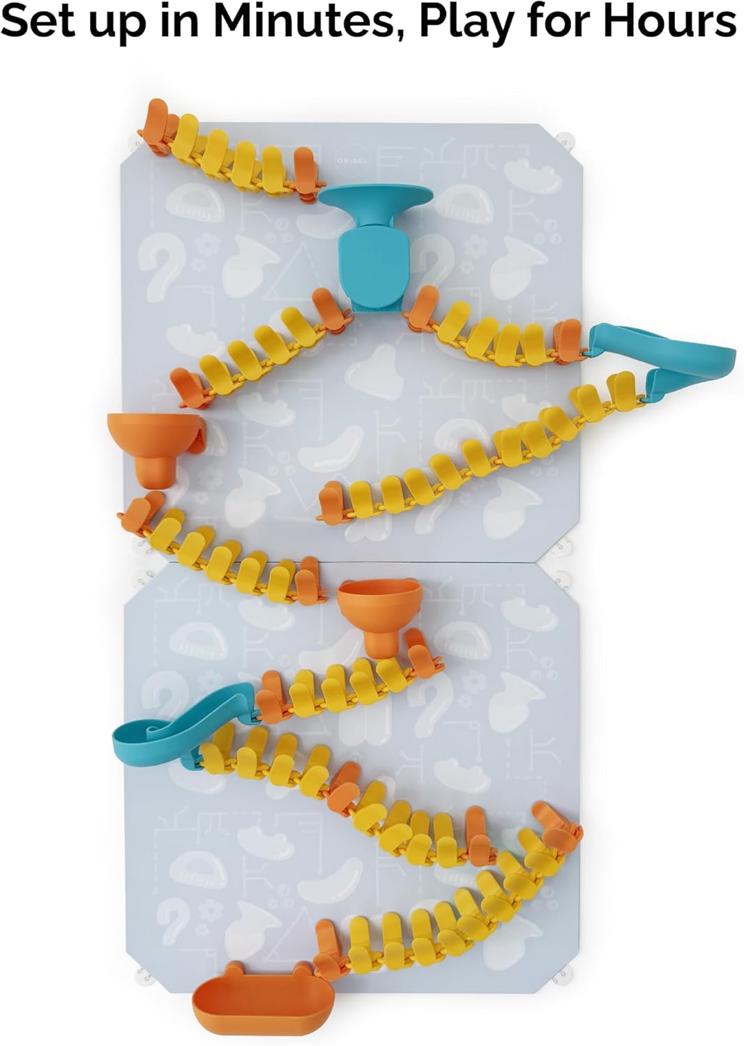 Oribel VertiPlay Magnetic Marble Run | Builder Set STEM Toy | Creative Free Play Construction Kit for Kids | Works on Fridges, Lockers & Metal Surfaces (Ages 5+) Builder Set (75)
