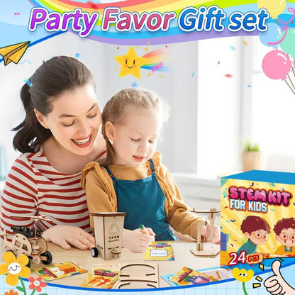 24 Pcs Party Favors for Kids Age 6-10, Treasure Box Toy Stem Kit Party Favors Science STEM Kits for Boys girls Age 6 7 8 9 10 12 Classroom Giveaways, Carnival Prizes, Birthday Treats, Party Supplies