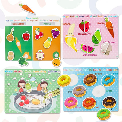 TOY Life Busy Book Preschool Learning Activities Toddler Busy Book with 32 Pages Autism Sensory Learning Materials Preschool Montessori Learning Toys for Kids 3+ Quiet Books for Boys and Girls