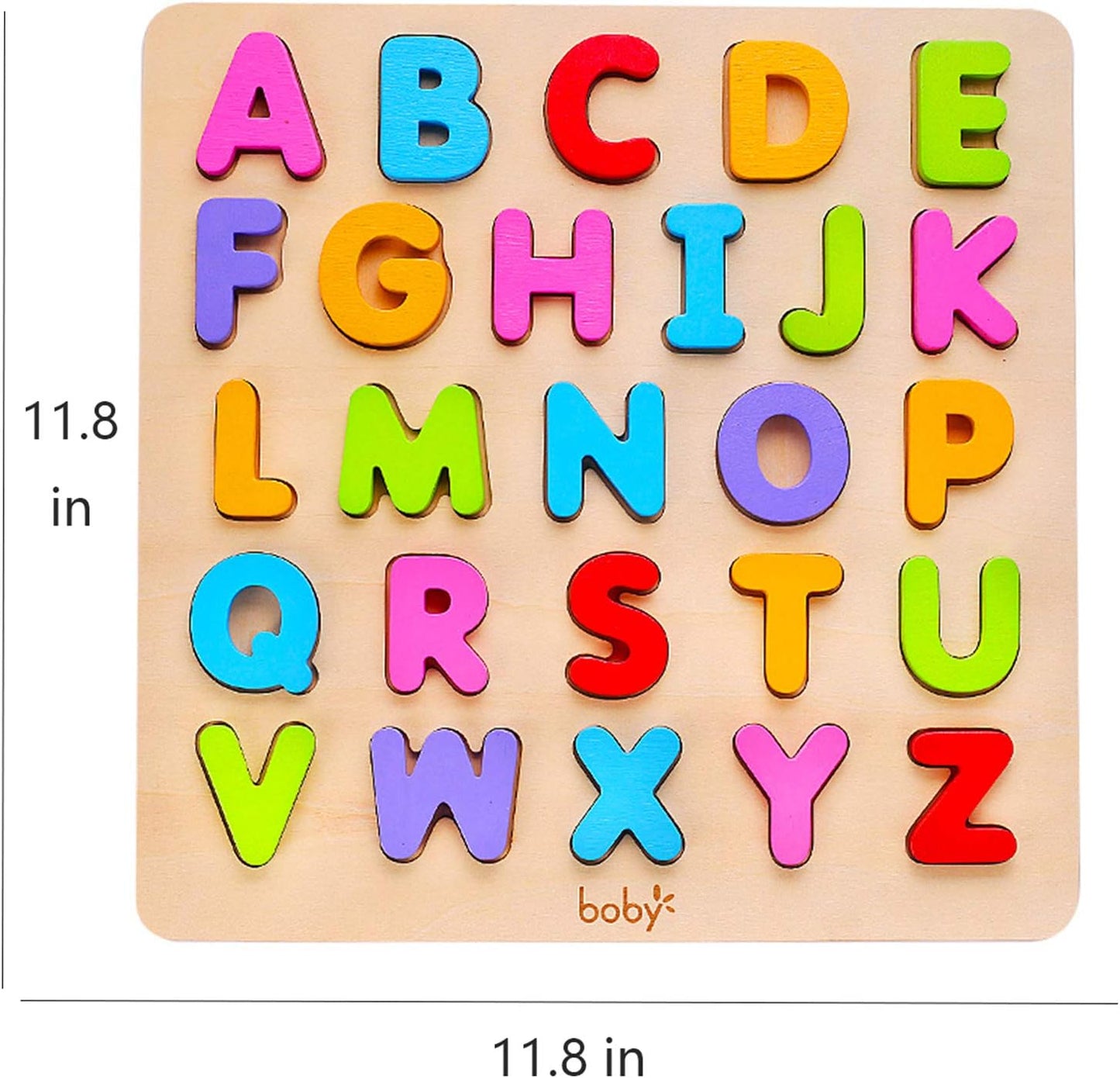 Wooden Number Puzzle Toys, ABC Letter & Number Puzzle for Toddlers 3 Year Old, Preschool Learning Toys for Kids, Educational Name Puzzles Gift for Boys and Girls