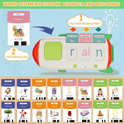 Talking Flash Cards for Toddlers 2-8,Montessori Toys for Autism,107 Sight Words,Alphabet CVC Learning Toy,Speak and Spell Phonics Games for Kindergarten,Educational Birthday Gift for Kids