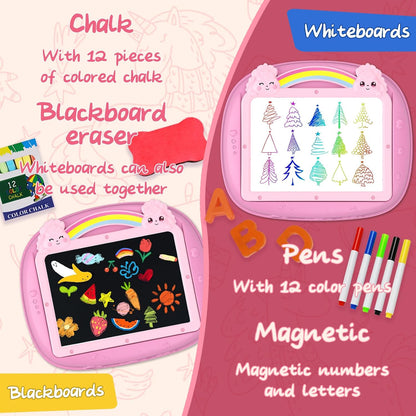 Cokzer Gift for 1-2 Year Old Girls, Toddler Girl Toys with Magnetic Letters and Numbers, Learning and Educational Toys for 1 2 Year Old, Girls Birthday (Unicorn Pink)
