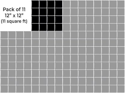 VViViD 11 Sheets Peel and Stick Grey Gloss Faux Ceramic Brick Wall Tiles, Self Adhesive Backsplash 12”x12”, 2mm Thick Kitchen, Bathroom (11 sq. ft.)