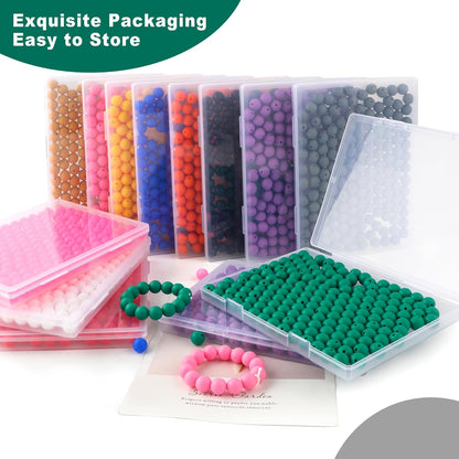 65Pcs 19mm Silicone Beads for Keychain Making Bracelet Necklace, Bulk Round Silicone Beads for Pens（Christmas Green） - Colors B