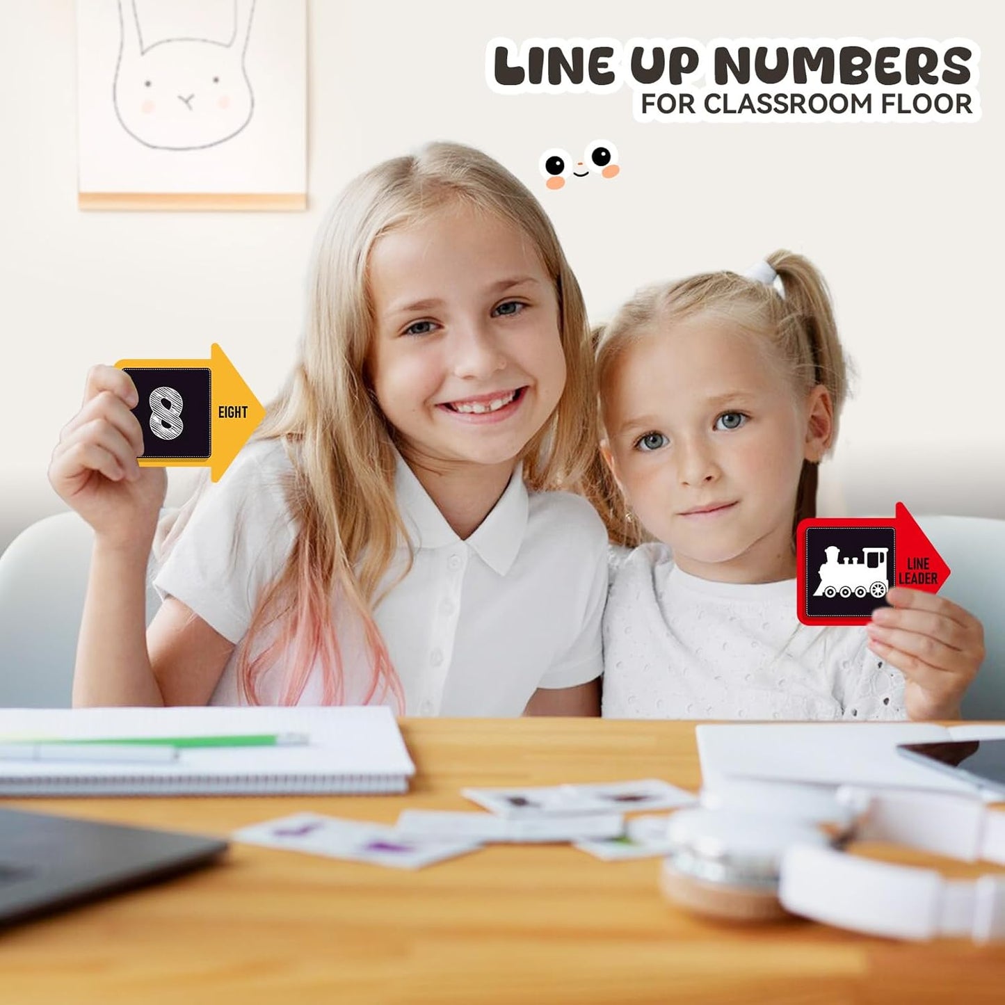 SICOHOME Line up Spots for Classroom Floor - 54Pcs Floor Numbers for Classroom Lining up Number Stickers for Back to School Kindergarten Preschool Elementary Supplies