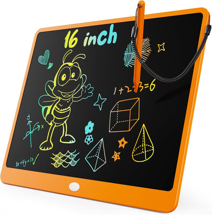 KOKODI LCD Writing Tablet, 12 Inch Colorful Toddler Doodle Board Drawing Tablet, Erasable Reusable Electronic Drawing Pads, Educational and Learning Toy for 3-6 Years Old Boy and Girls(Blue)
