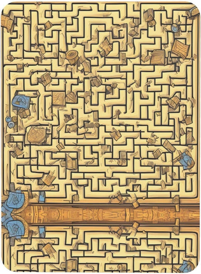 Treasure Maze Prints Soft Magnetic Refrigerator Magnets, Non Slip, Stylish Decoration, Suitable for Storage Cabinets and Message Boards.