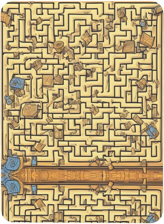 Treasure Maze Prints Soft Magnetic Refrigerator Magnets, Non Slip, Stylish Decoration, Suitable for Storage Cabinets and Message Boards.