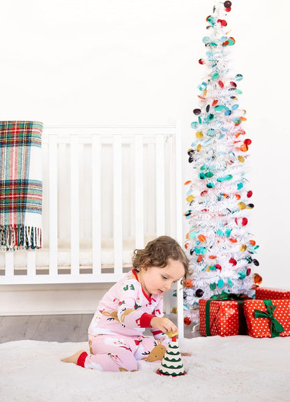 Pearhead Christmas Tree Stack Toy - Holiday Nursery Décor and Stacking Rings for Baby