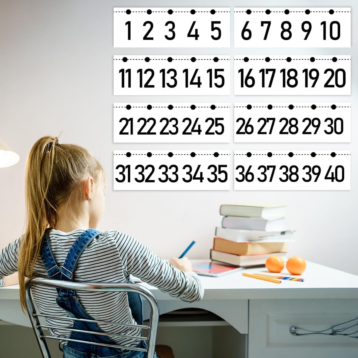 Number Line for Classroom Wall (-20 to +120) Boho Heart Shape Number Bulletin Board for Students Math Learning Boho Bulletin Border Decor Numbers Boarder Strips for Home School