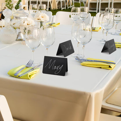 20 Pcs 4"x3" Mini Chalkboard Signs for Food, Reusable PVC Food Labels, Reserved Table Signs for Party Buffet, Birthdays, Bakery, Weddings Table Numbers, Buffet Display, Place Cards, Name Tag