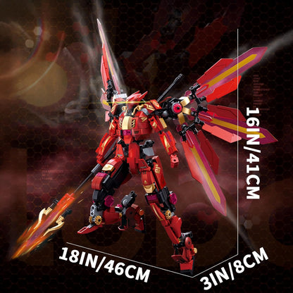 Ice Warrior Mech Building Blocks Sets Transforming Mech Robot Building Kits Mech Action Figures Model Toys Gift for Adults Kids Teens 561 PCS
