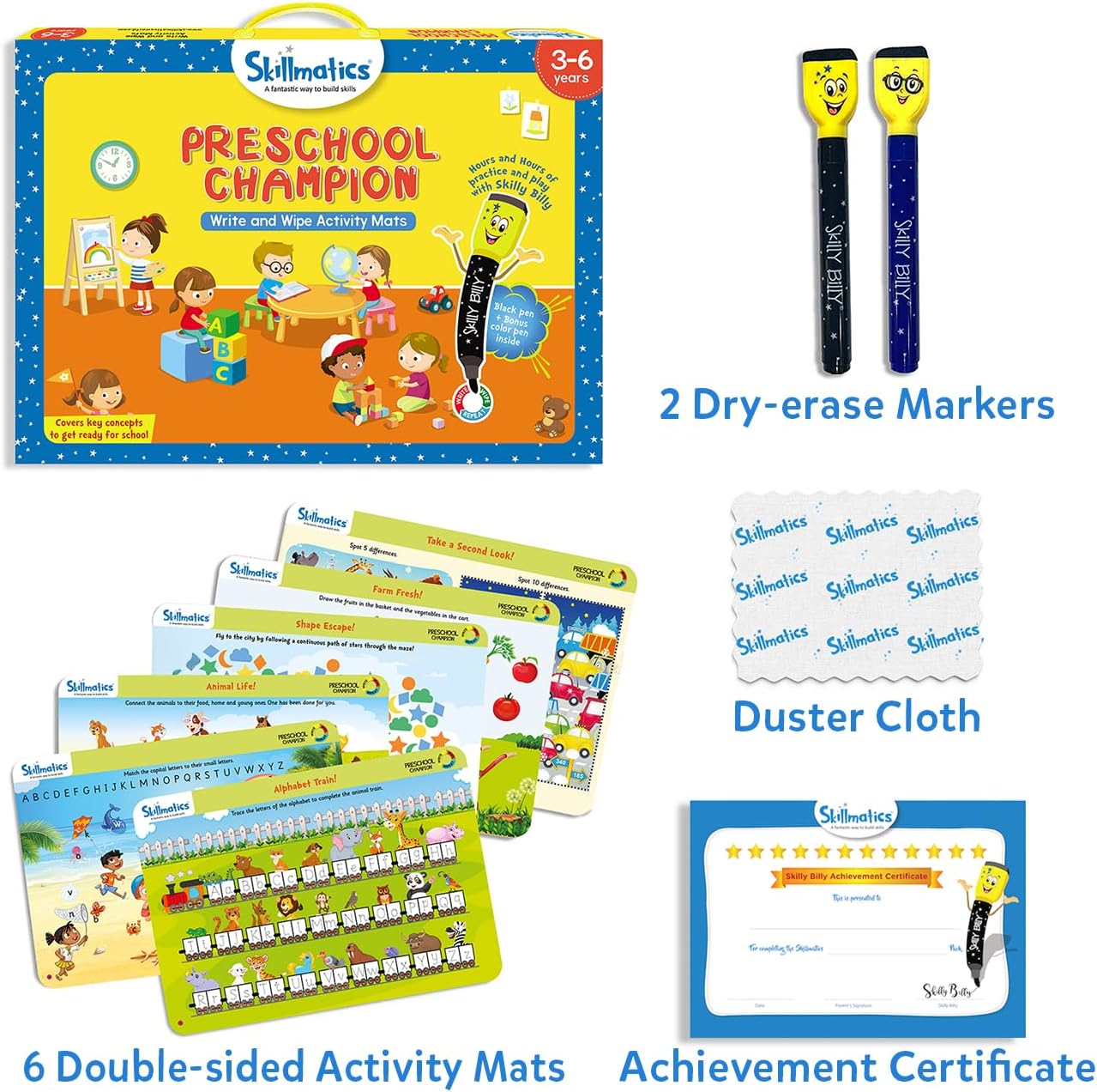 Skillmatics I Can Write PAW Patrol - Reusable Preschool Learning Activities, Educational Toy and Game, Back to School Supplies, Gifts for Students, Kids, Toddlers Ages 3, 4, 5, 6