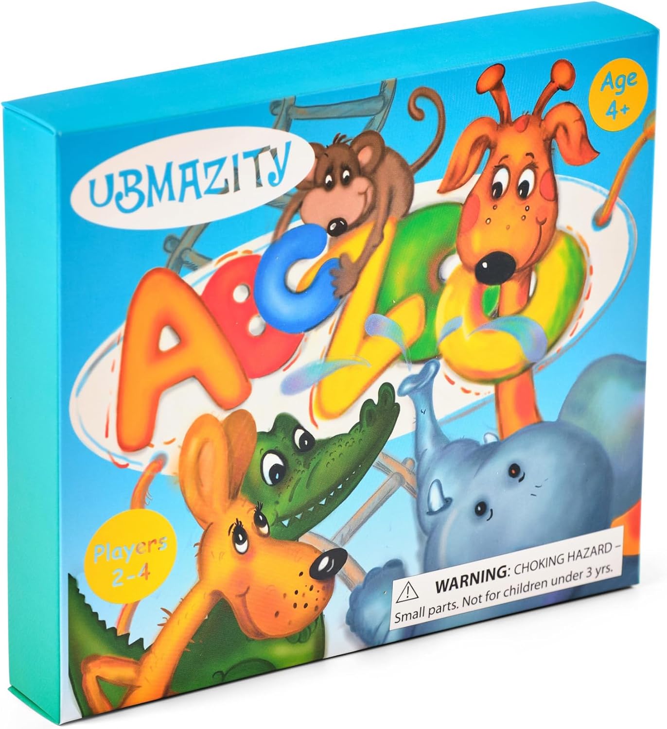 ABC Zoo Chutes and Ladders Board Game, Language Development Toy, Alphabet Learning Activity for Kids Ages 4+ Players 2-4