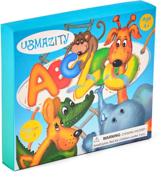 ABC Zoo Chutes and Ladders Board Game, Language Development Toy, Alphabet Learning Activity for Kids Ages 4+ Players 2-4