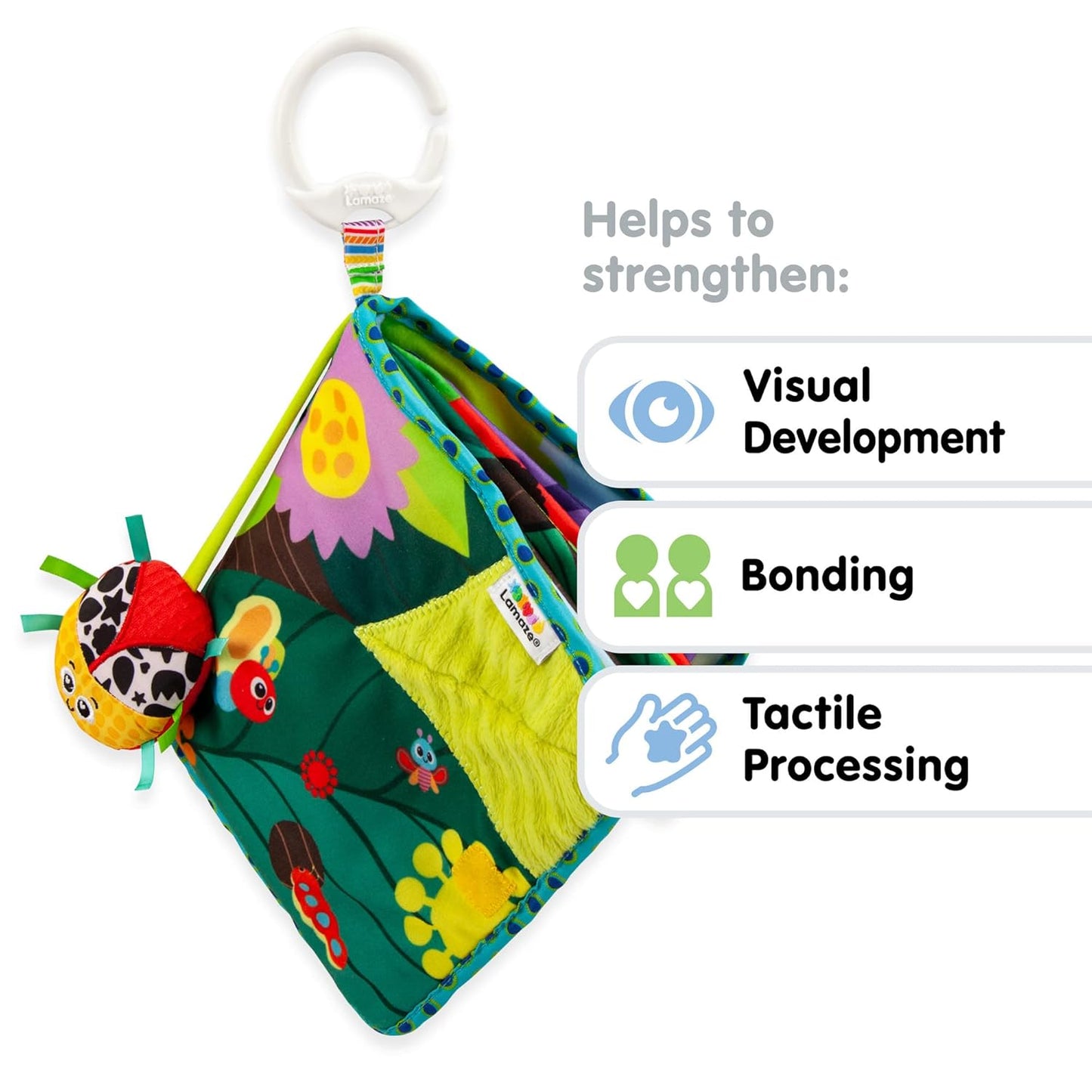 Lamaze Fun with Colors Soft Baby Book - High Contrast Baby Book with Crinkly Cloth Pages - Sensory Books for Babies Ages 6 Months and Up