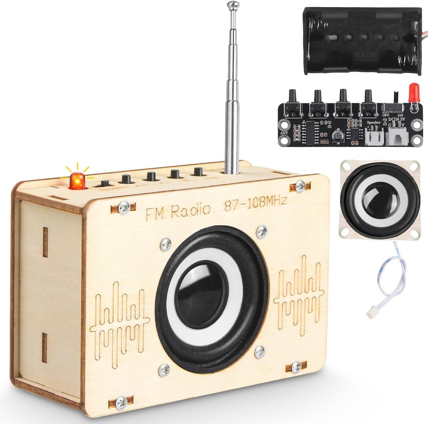 Poraxy Science Kits for Kids Age 8-12 12-14, STEM Kits 8-10, Build Your Own FM Radio Kit, Electronic DIY Experiment Engineering Building Project, Toys Gifts for Teen Boys Girls 9 11 13 15 16+
