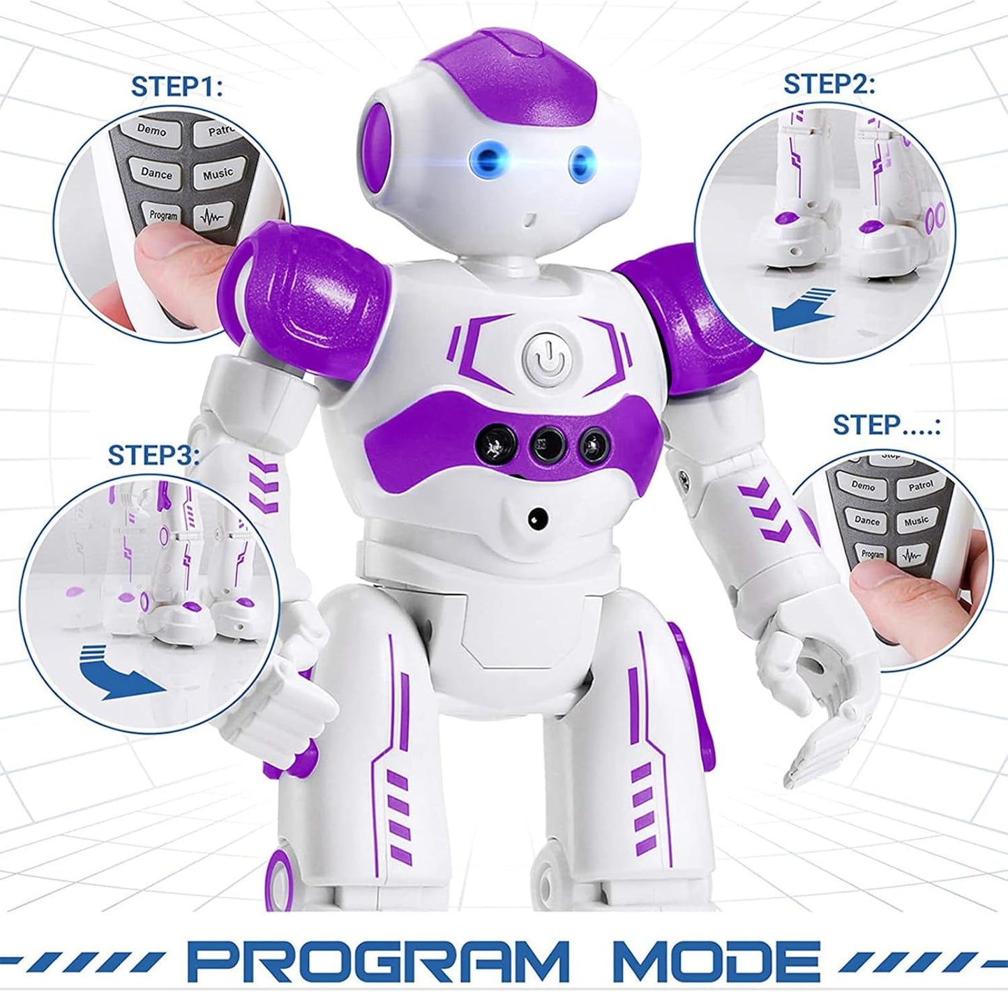 KingsDragon RC Robot Toys for Kids, Gesture & Sensing Programmable Remote Control Smart Robot for Age 3 4 5 6 7 8 Year Old Boys Girls Birthday Gift Present