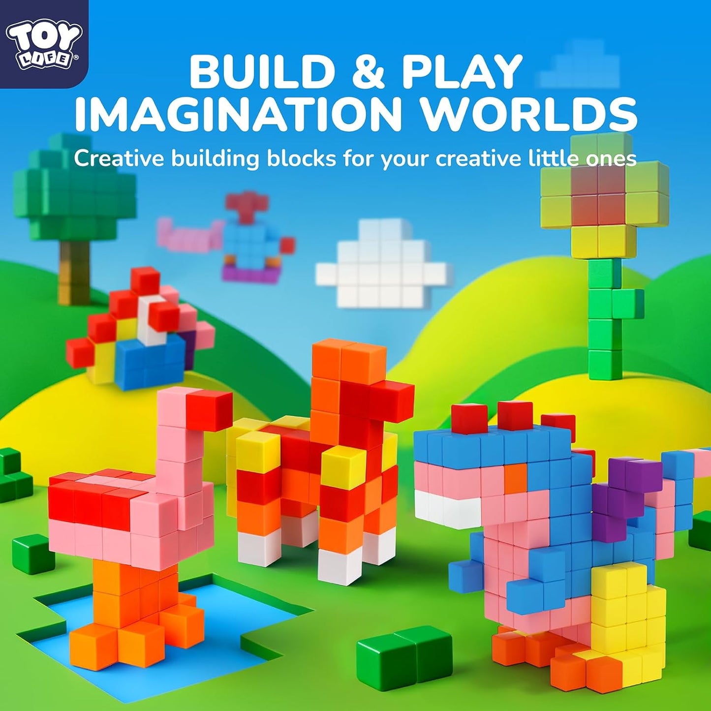 64PCS Magnetic Blocks, Magnetic Building Blocks for Kids Ages 3 4 5 6 Year Old, Magnet Cubes, Autism Montessori Toys, Preschool STEM Educational Sensory Magnet Toys Gifts for Kids 3-5 4-8