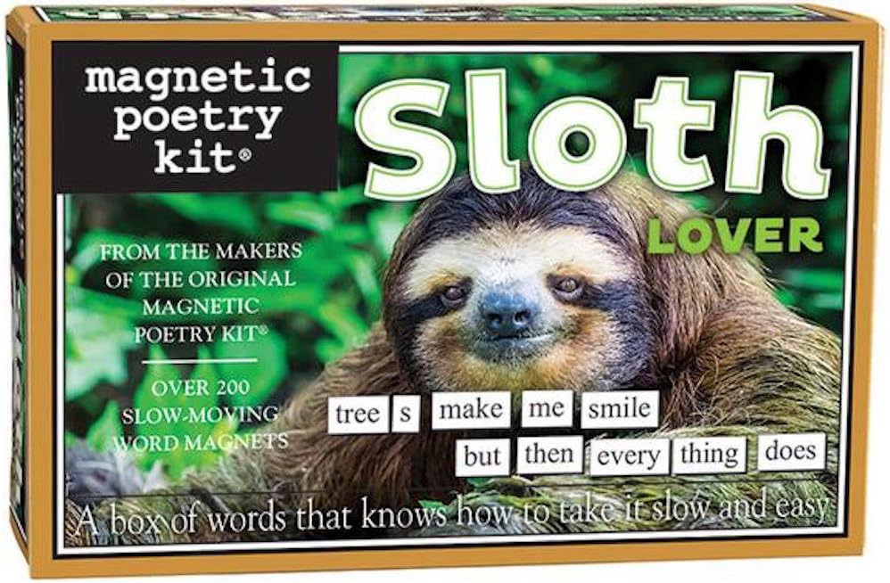 Magnetic Poetry - Sloth Lover Kit - Words for Refrigerator - Write Poems and Letters on the Fridge - Made in the USA