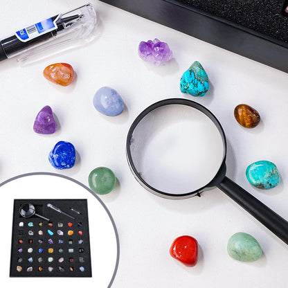 Rock Collection for Kids | Educational Set on Minerals - Real Gemstones, Gemstones & Crystals & Minerals & Minerals Kit for Earth Science Activities