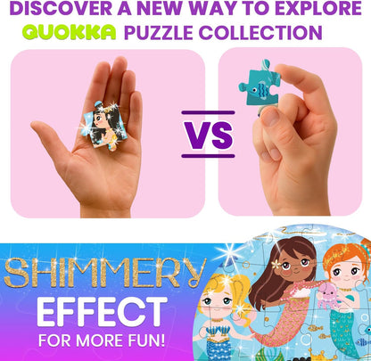 QUOKKA Puzzles for Toddlers 3-5 - 4 x 30 Pieces Puzzles for Kids Ages 2-4 - Animal Learning Jigsaw Puzzles for Kids 4-6 Years Old - Educational Toys for Boy and Girl