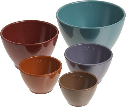 Rachael Ray Tools and Gadgets Nesting/Stackable Measuring Cups Set, 6 Piece - Assorted Colors