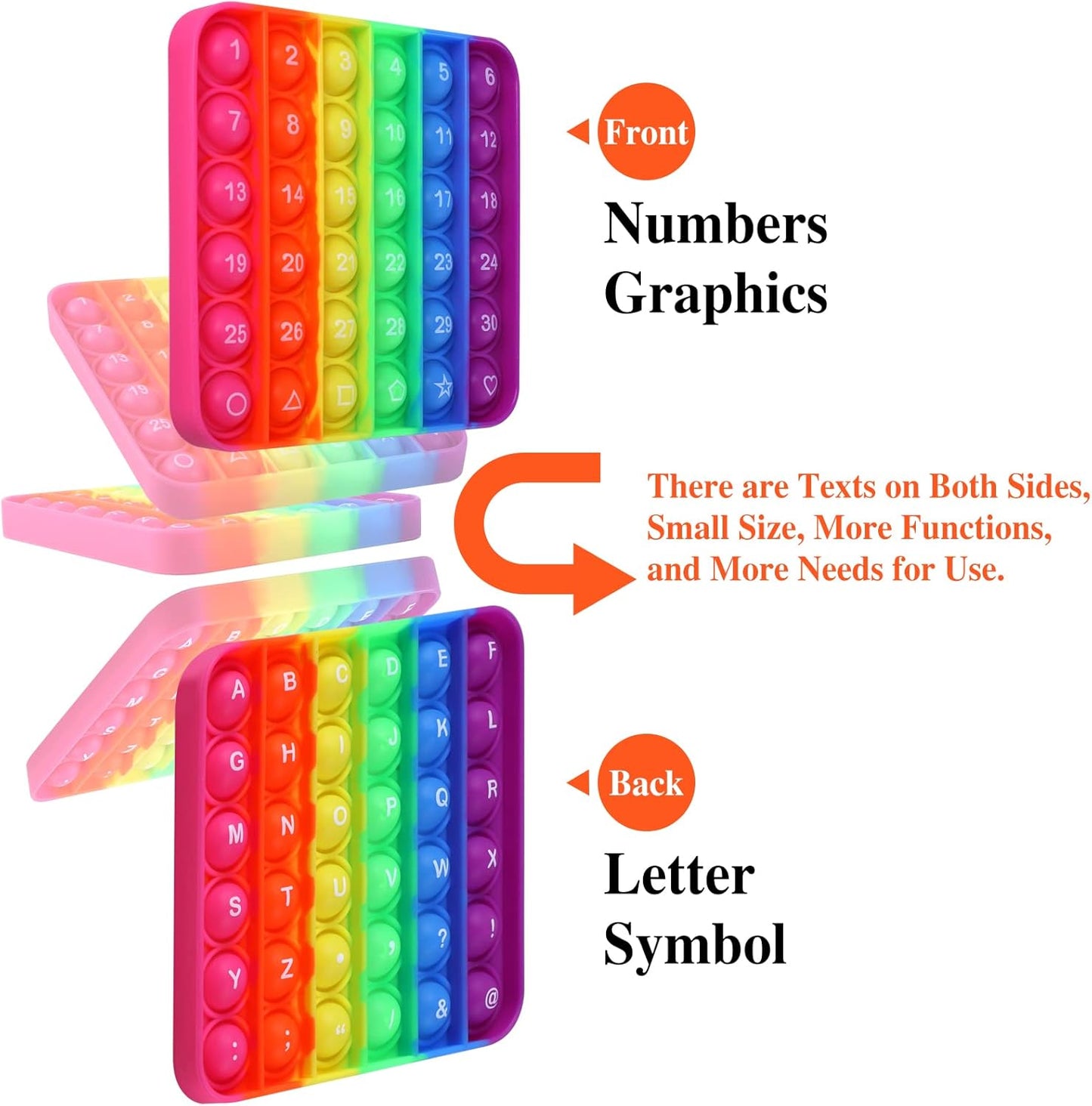 Multiplication Game Table Digital Multiplication Board Game, Addition and Multiplication in One, Rainbow Dimple Fingertip Toy, Create Stress-Relieving Math Manipulation (1 Piece)