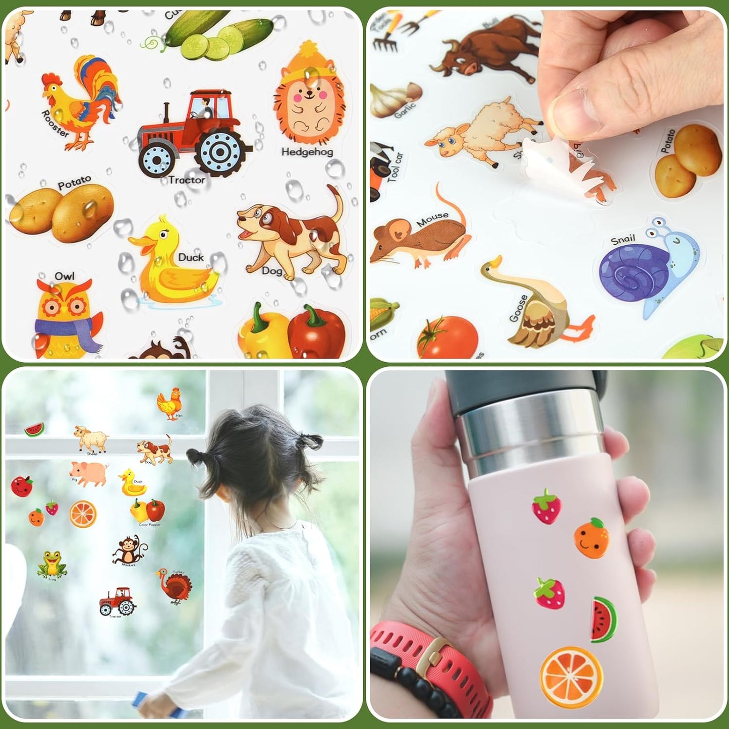 ASTARON Reusable Sticker Book for Toddlers, 88 Pcs Dinosaur Stickers Road Trip Activities Car Airplane Activities Travel Toys for Kids, Kids Quiet Time Activities (2-6 Age)