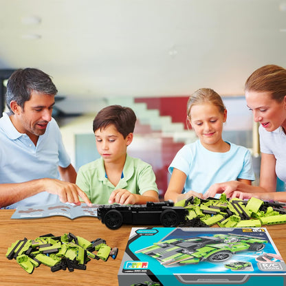 GAMZOO RC Toy Best Birthday Gifts for Age 6 7 8 9 10 11 12 Years Old Kids Boys Girls 2 in 1 Remote Control Racing Car Building Blocks 351 Pcs DIY Building Kits Engineering Construction Toy