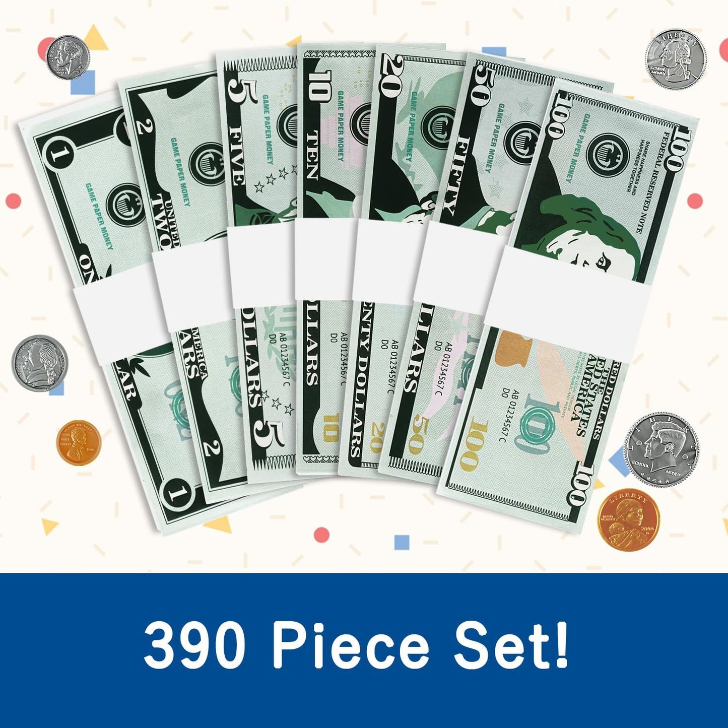 390 Pcs Play Kids Set, Number Learning Play for Kids teachingToys, Ages 3 and Up Kid Education Develop Early Math Skills, Birthday Gift Preschool Games for Boys & Girls