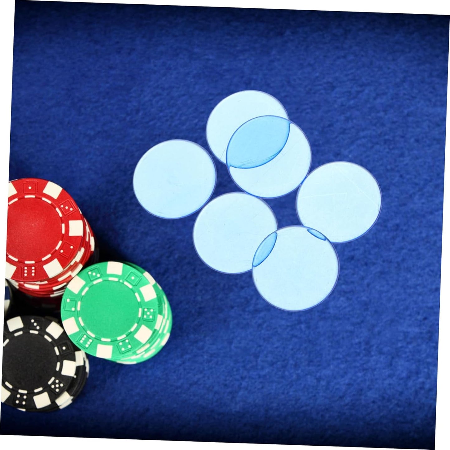 BESPORTBLE Transparent Bingo Chips Math Counting Discs for Game Night Educational Activities and Sorting for