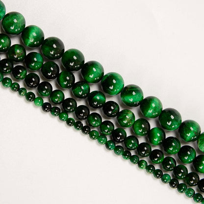 NCB 100pcs Original Natural Stone Beads Gemstone Round Loose Beads 6mm 8mm 10mm (Blue Aventurine, 6mm 100Beads) - Colors A