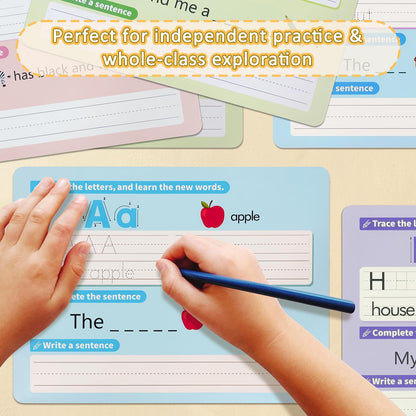 Alphabet & Number Practice Dry Erase Sheets A-Z Letters & Numbers 1-10 | Perfect for Preschool, Homeschool & Kindergarten