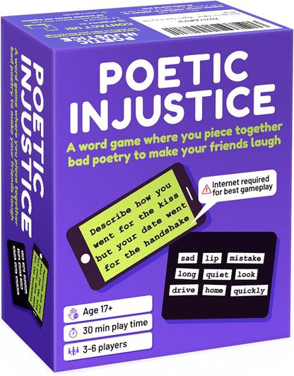 Poetic Injustice – A Magnetic Word Game Where You Make Bad Poetry for Laughs – Family Night Ideas & Fun Party Games for Ages 17+ – Spark Laughter and Create Hilarious Memories