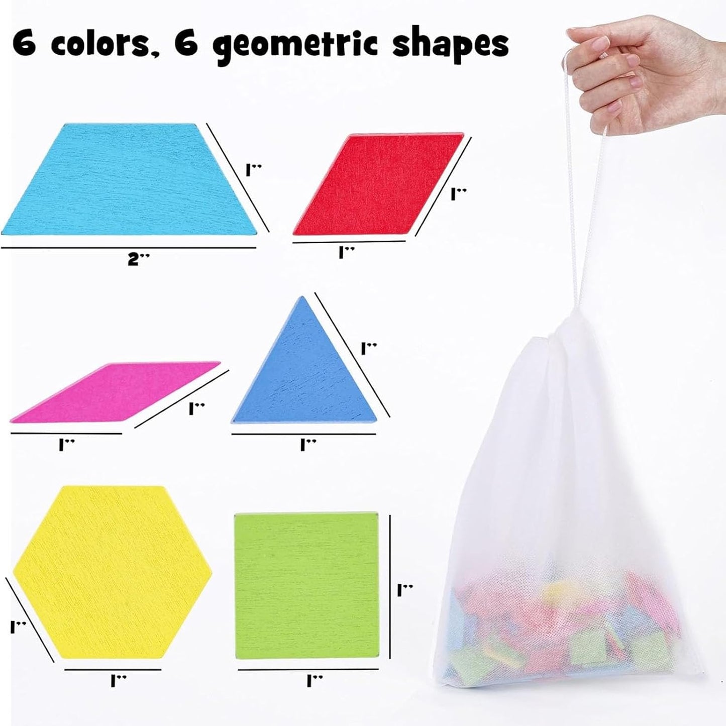 150PCS Wooden Pattern Blocks & LED Acrylic Drawing Board Bundle – Geometric Tangram Puzzle with Activity Cards and 13.7×10 Inch Light-Up Dry Erase Board for Kids,Party, and Birthday Gifts