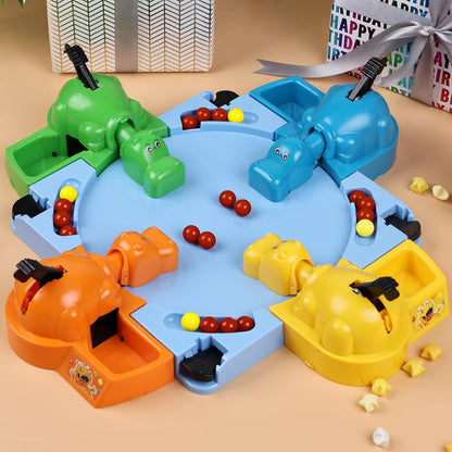 LovesTown Hungry Hippos Marbles Game, 24PCS Replacement Includes 20 Red Balls with 4 Extra Yellow for Kids Board Games, Marble Run Toys, Chinese Checkers