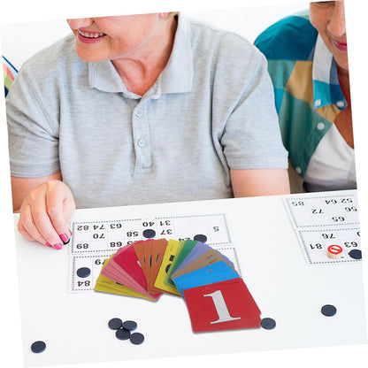 40pcs Math Learning Counters Numbered Poker Chips Plastic Game Tokens Engaging Visuals Portable Math Counting Chips for Boys and Girls